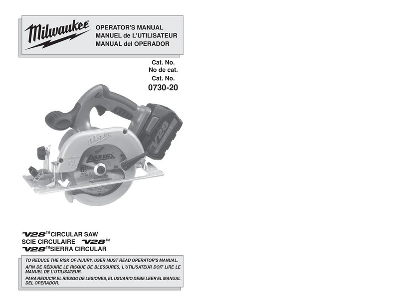 Milwaukee V28 Sawzall User manual