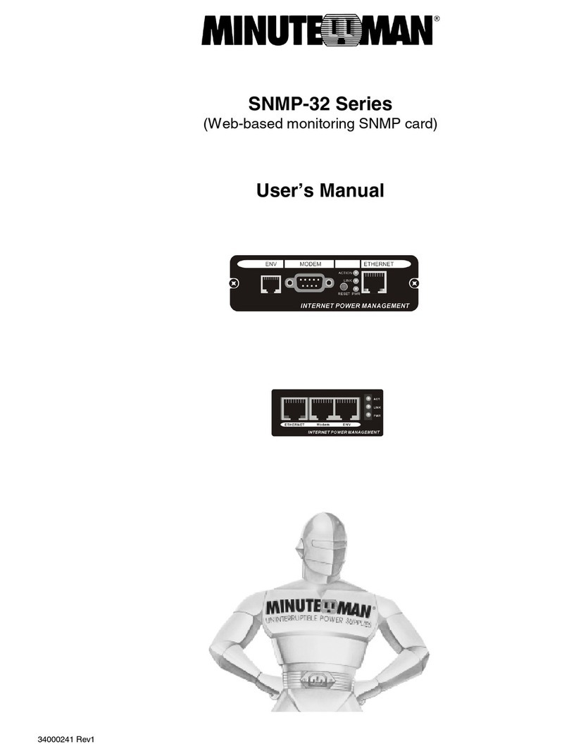 Minuteman SNMP-32 Series user manual