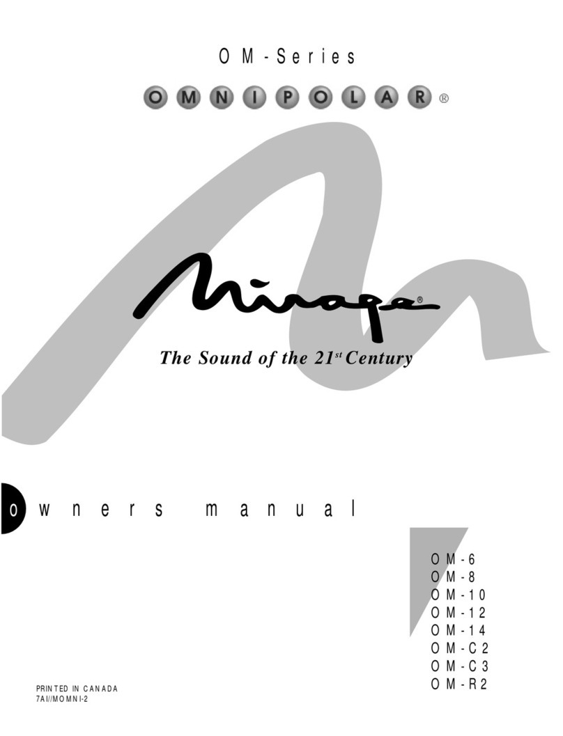 Mirage OmniPolar OM-10 User manual Mirage OmniPolar OM-10 User manual