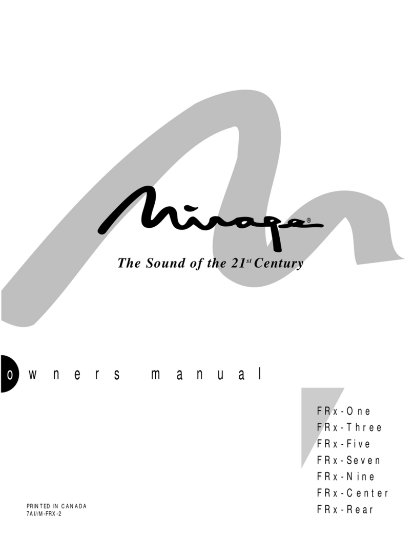 Mirage FRx-Center owner's manual