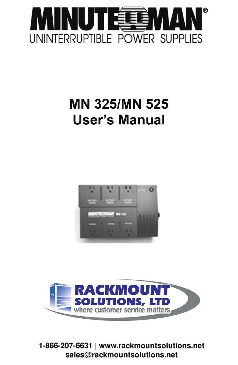 Minuteman MN 325/MN 525 User manual