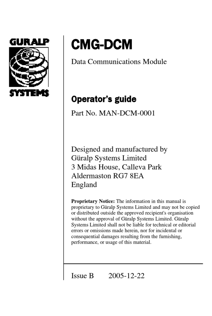 Guralp Systems CMG-DCM Operator's guide