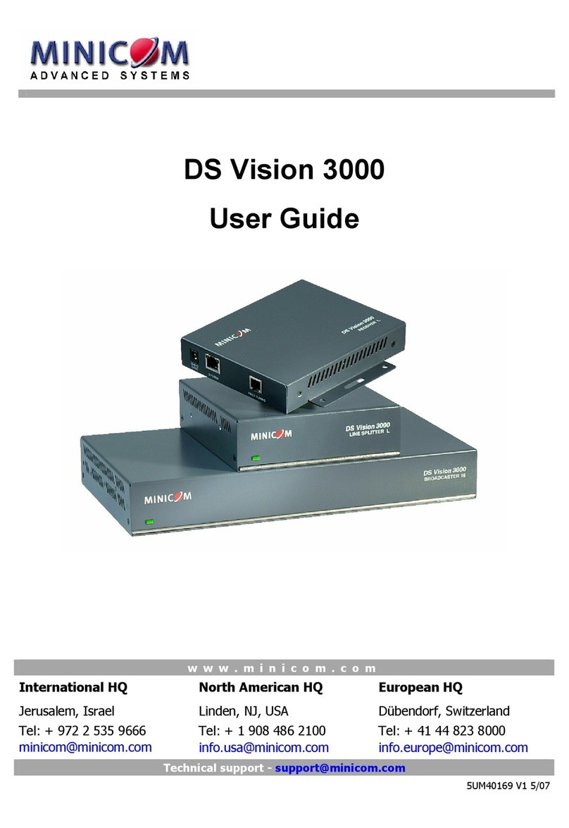 Minicom DS Vision 3000 user guide