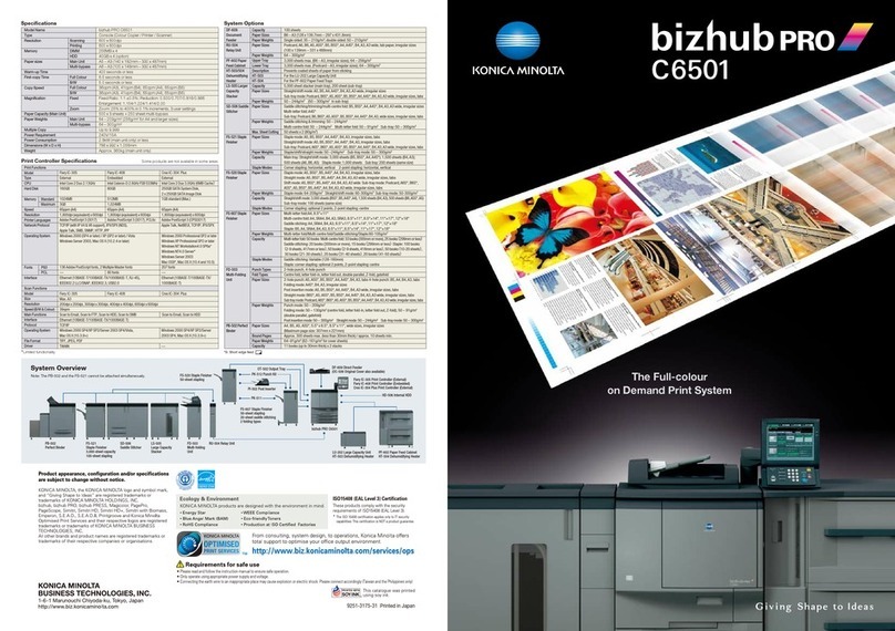Minolta Demand Print System C6501 User manual Minolta Demand Print System C6501 User manual
