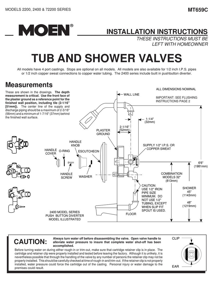 Moen 2200 Series User manual