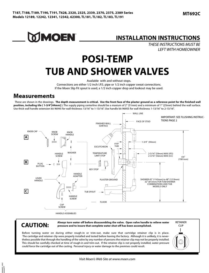 Moen 12189 User manual