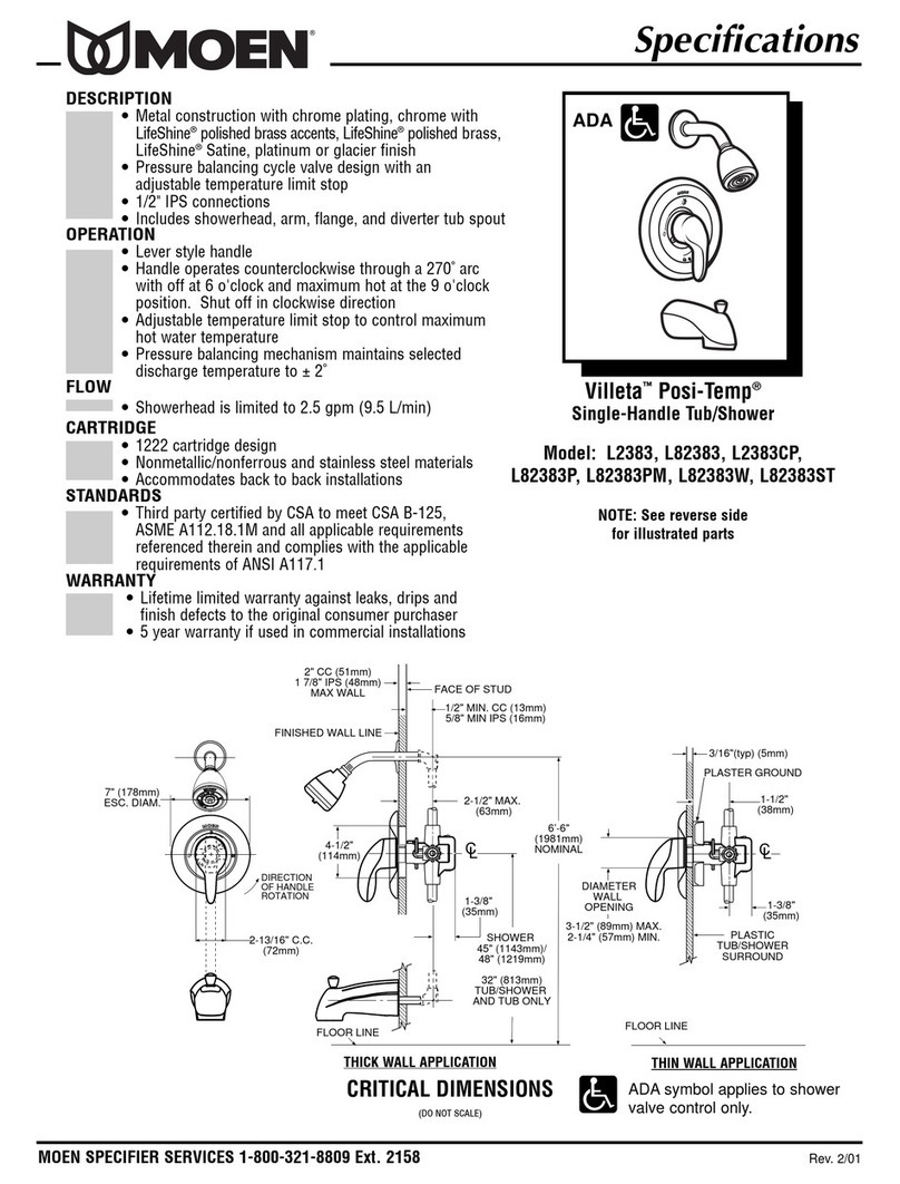 Moen Villeta Posi-Temp L2383 Specifications