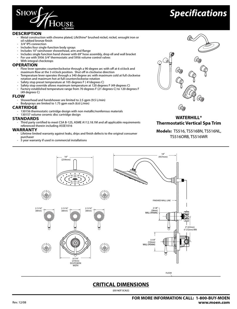 Moen WATERHILL TS516 User manual