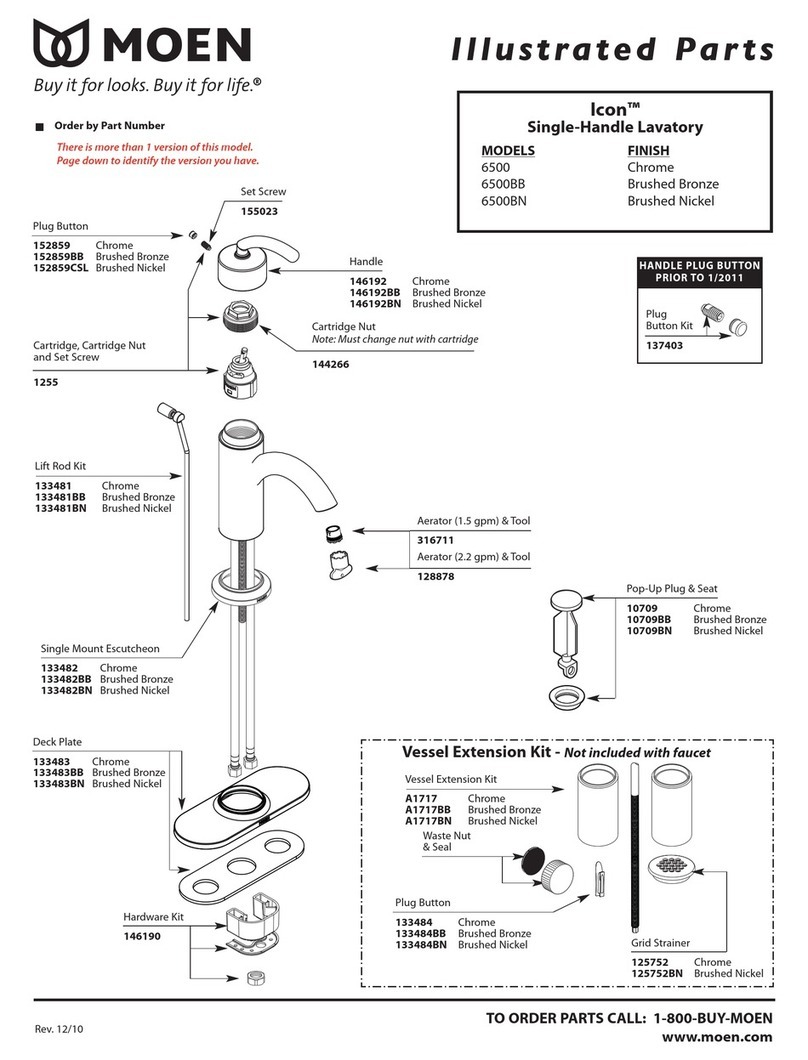 Moen 6500 Setup guide