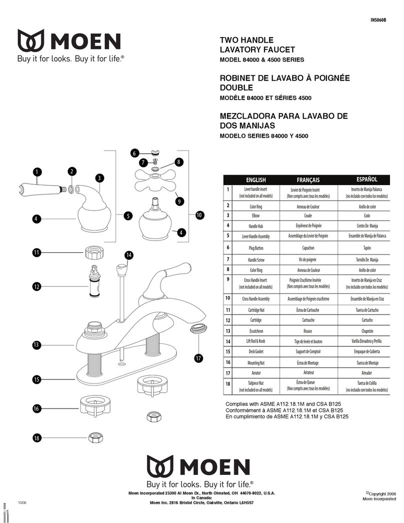 Moen Muirfield 84000 series Product user manual