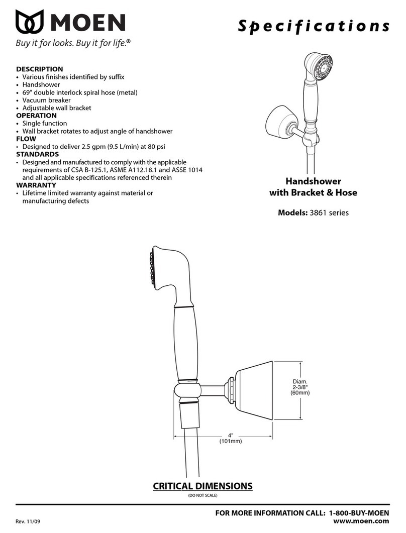 Moen 3861 series User manual Moen 3861 series User manual