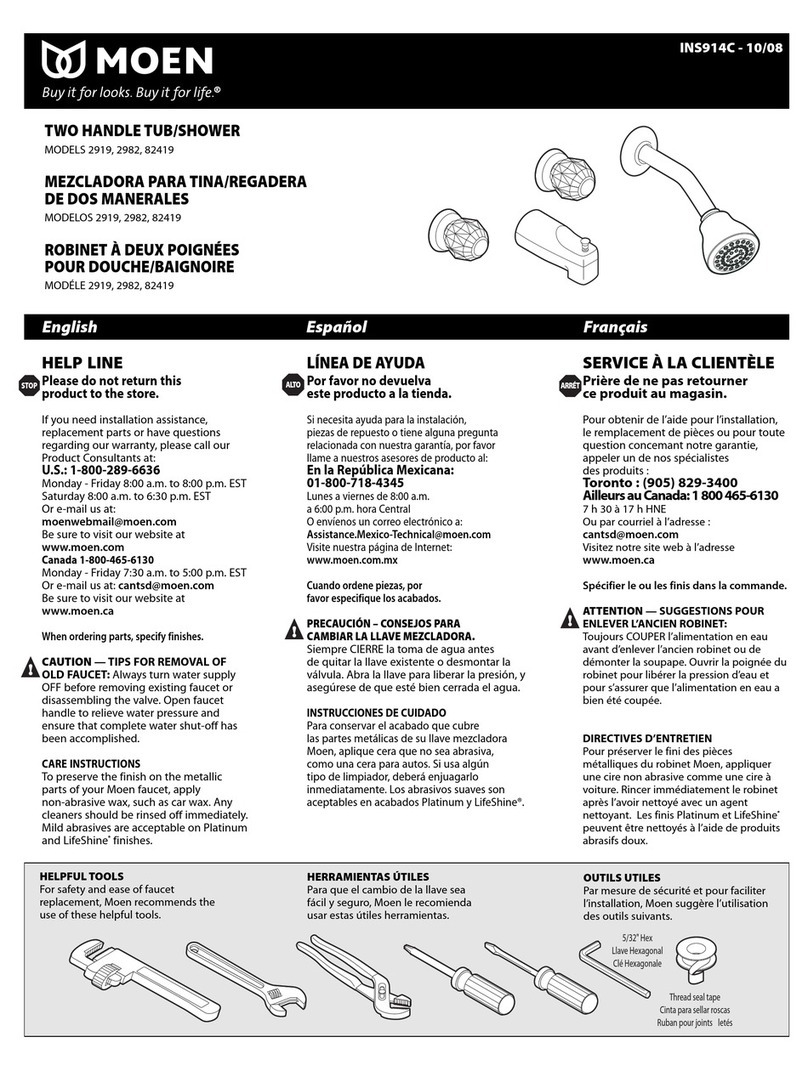 Moen 2982 instruction manual