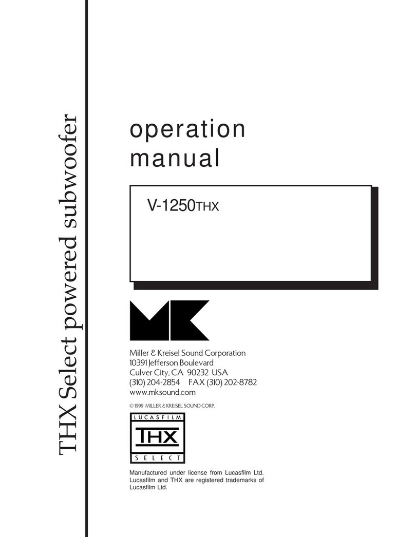 MK Sound V-1250THX Operation manual