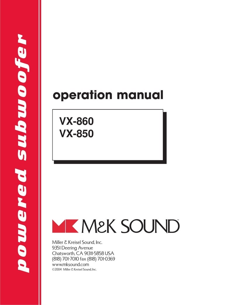 MK Sound VX-850 Operation manual