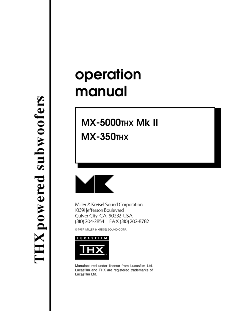 MK Sound MX-350THX Operation manual