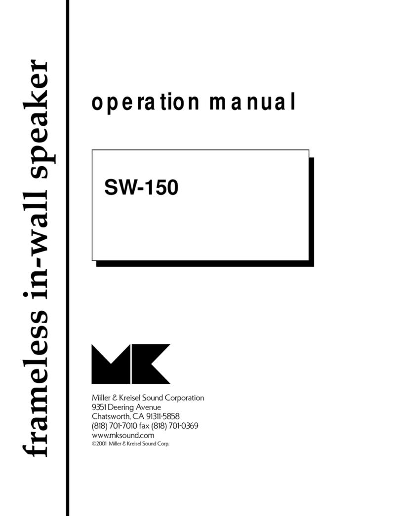 MK Sound SW-150 Operation manual