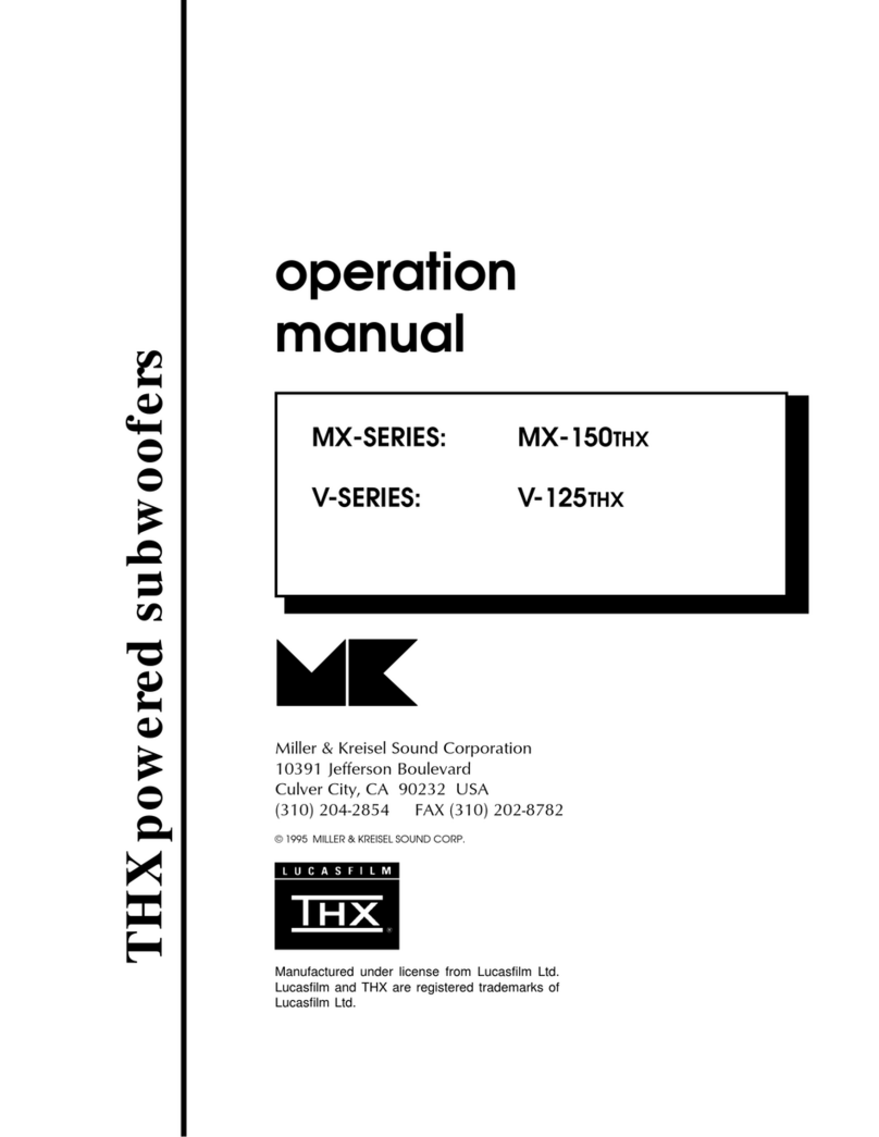 MK Sound MX-150THX, V-125THX Operation manual