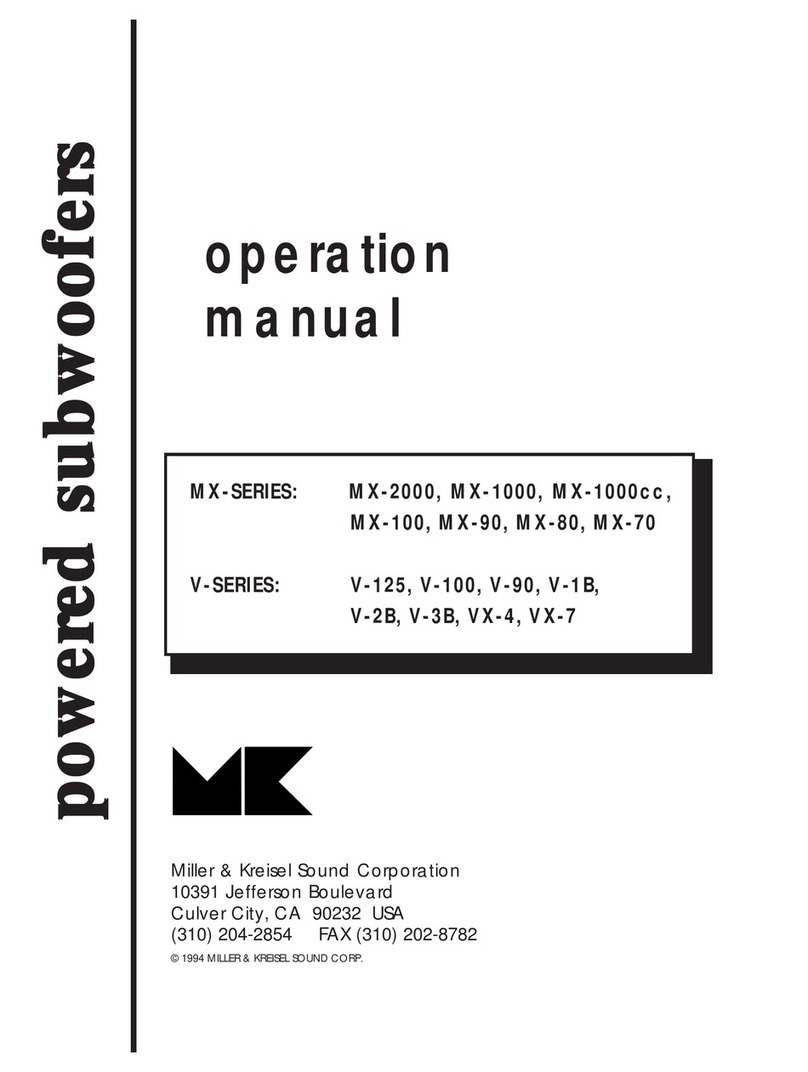 MK Sound MX-1000 Operation manual