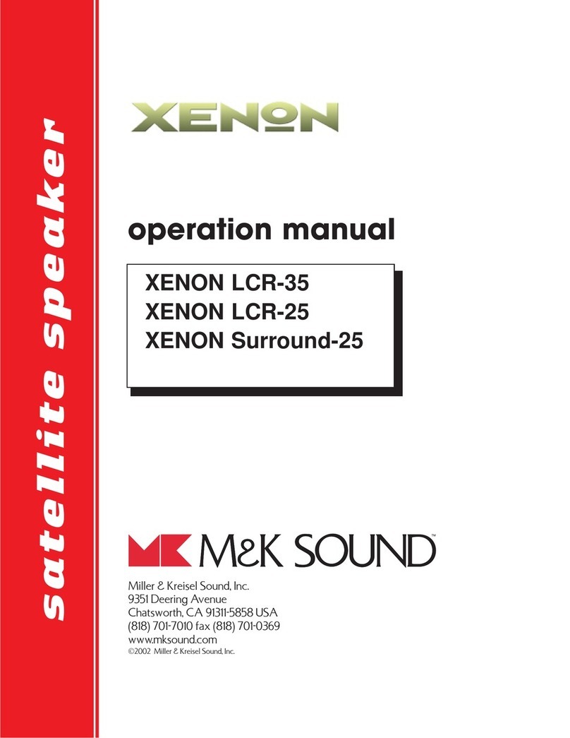 M&K Sound LCD-25 Operation manual
