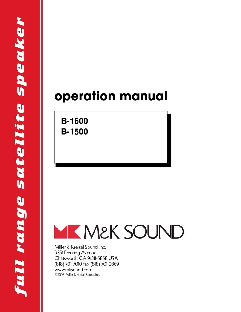 M&K Sound B-1500 Operation manual