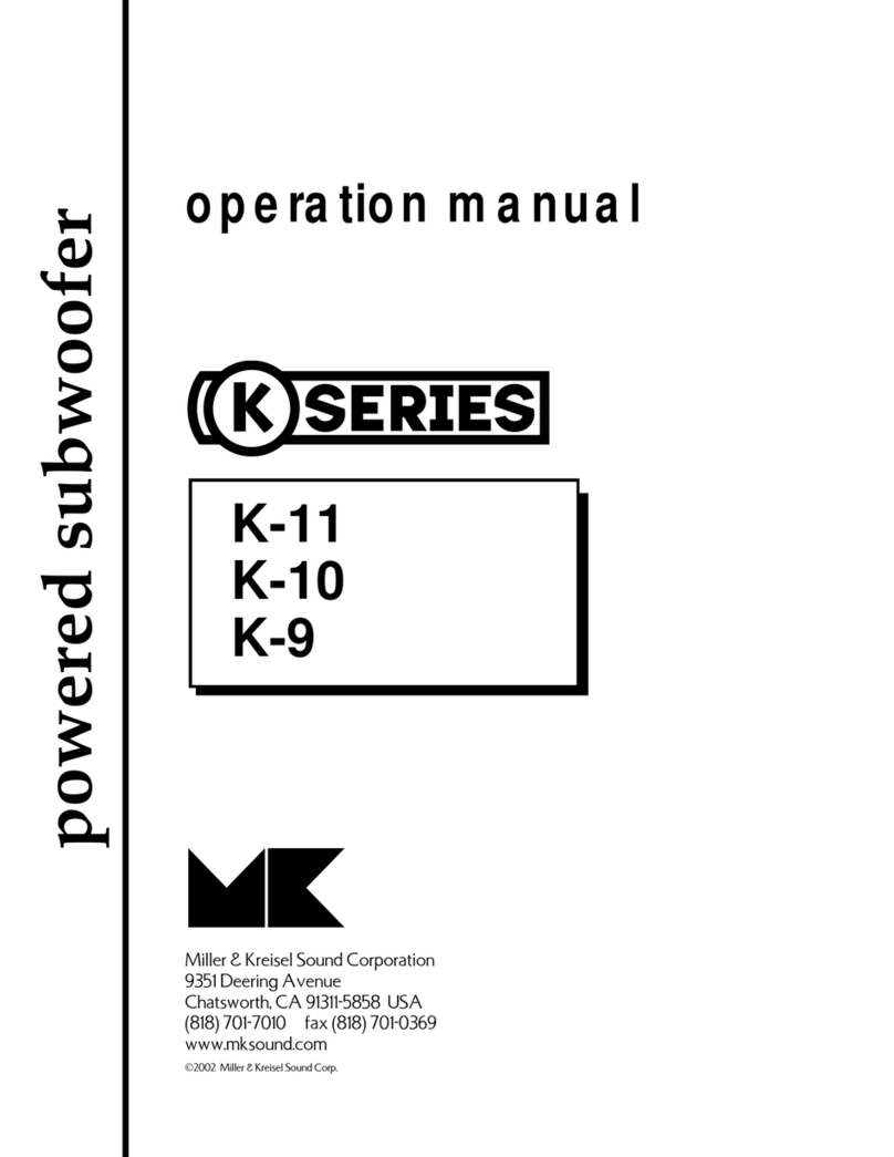MK Sound K-10 Operation manual