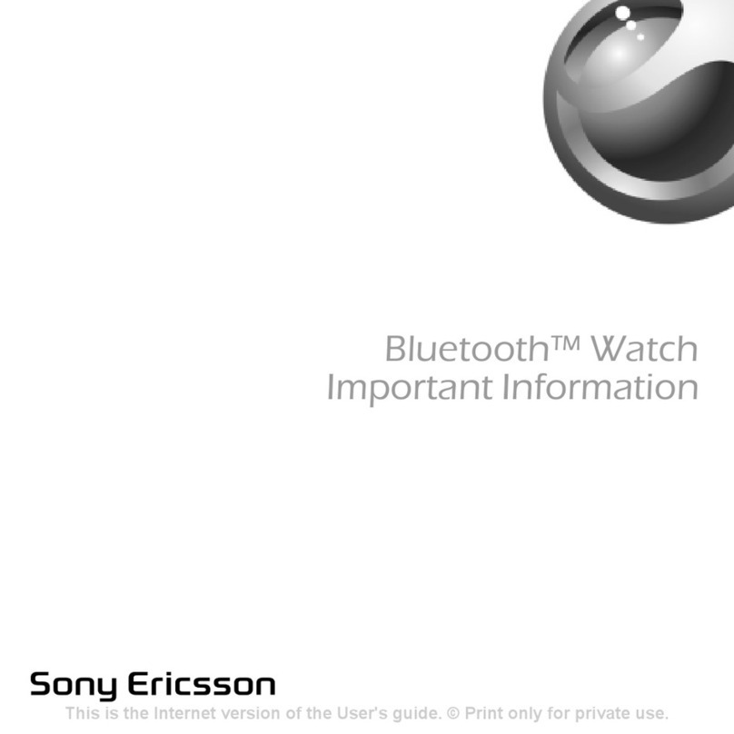 Sony Ericsson MBW-100 Important information