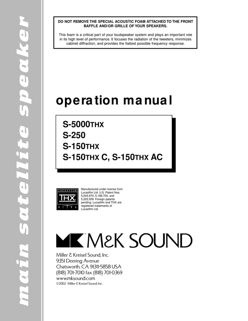 MK Sound S-150THX AC Operation manual