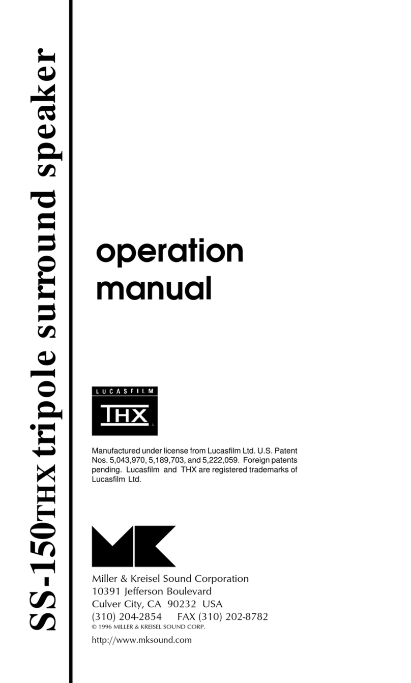 MK Sound SS-150THX Operation manual