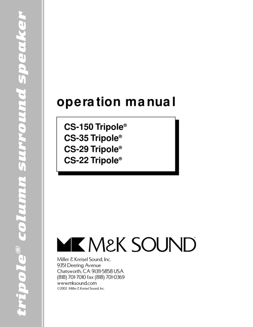 MK Sound Tripole CS-22 Operation manual