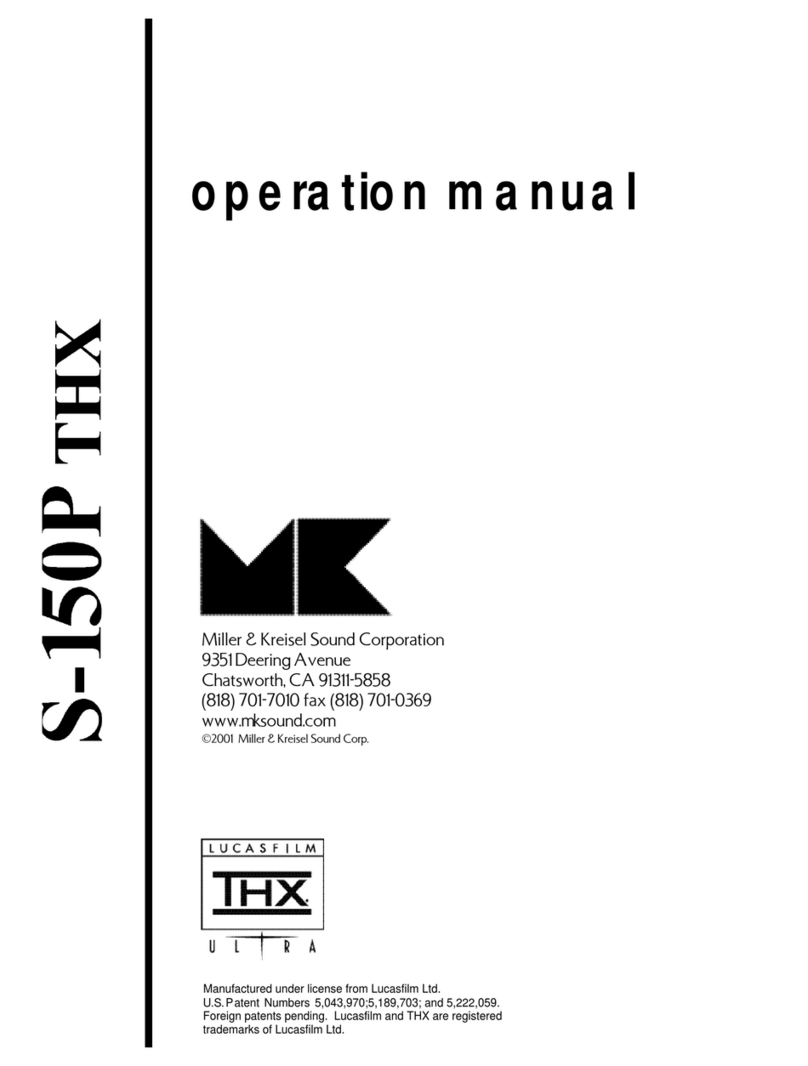 MK Sound S-150P THX Operation manual