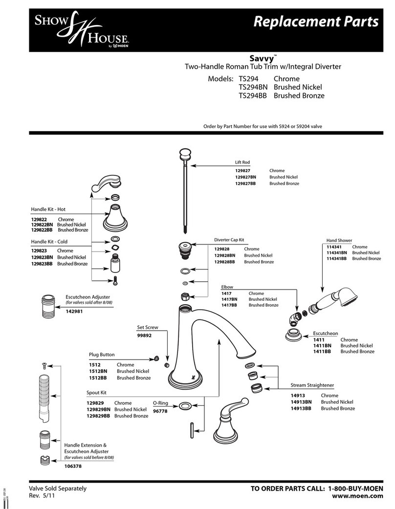 Moen Brushed Bronze TS294BB Replacement parts
