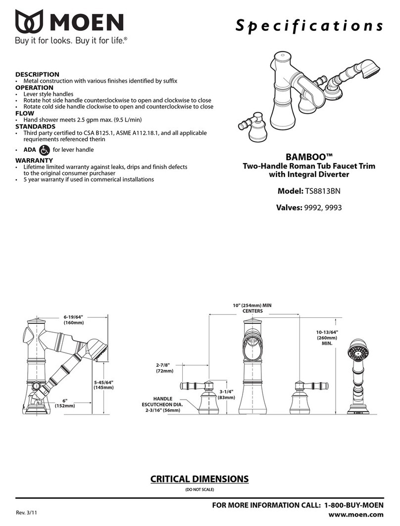 Moen Bamboo TS8813BN User manual