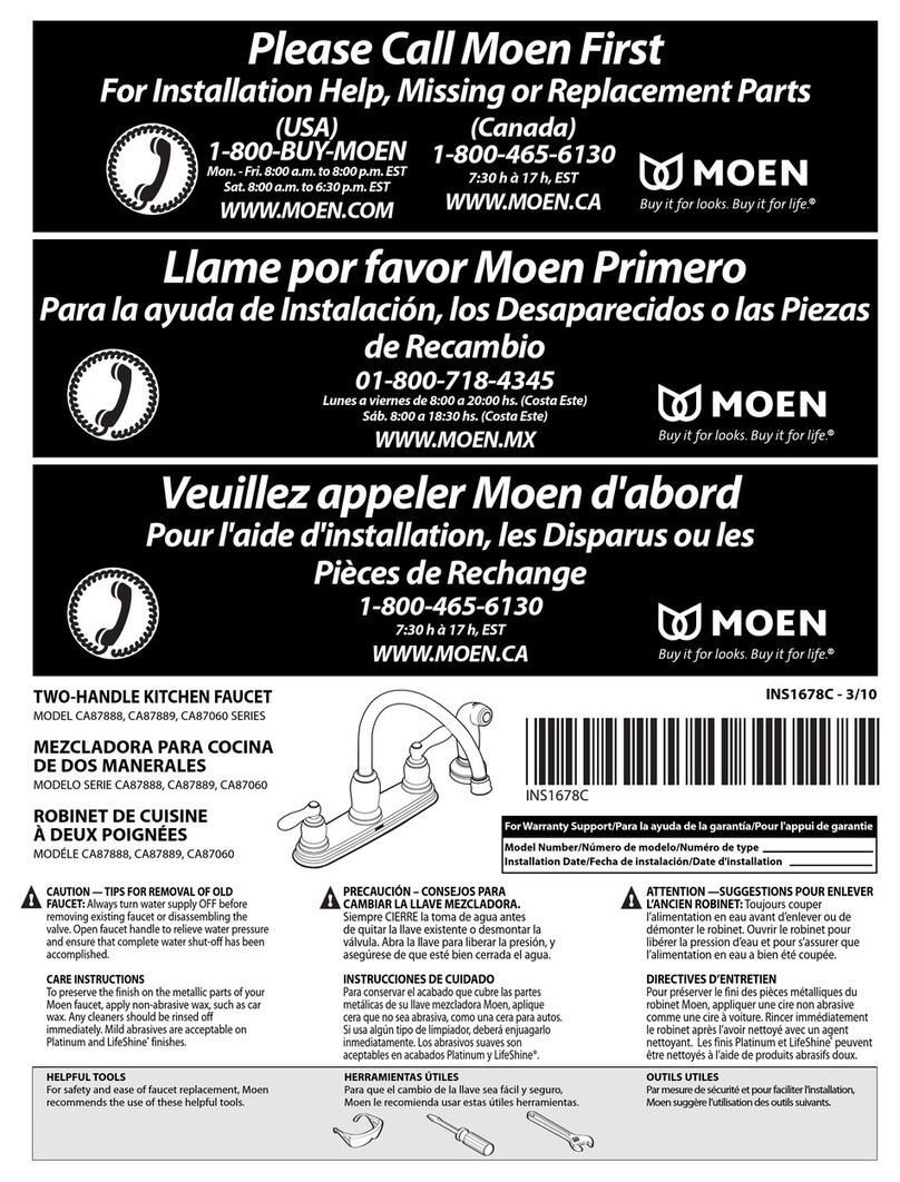 Moen CA87060 Series user manual