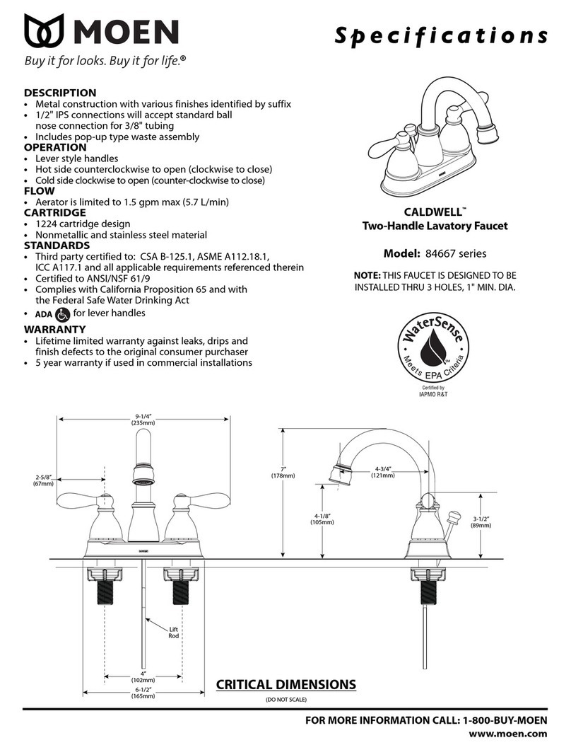 Moen CALDWELL 84667 Series User manual