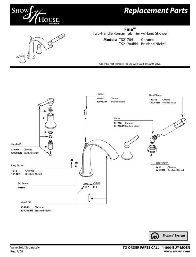 Moen Brushed Nickel TS21704BN Replacement parts Moen Brushed Nickel TS21704BN Replacement parts