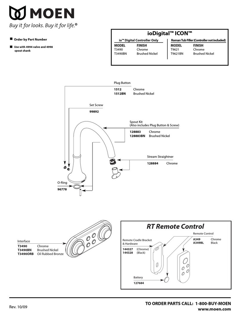 Moen Brushed Nickel T9621BN User manual