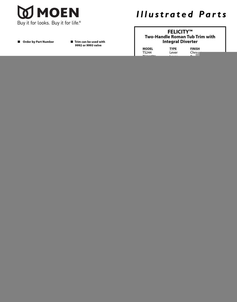 Moen Brushed Nickel TS244BN Illustrated parts list