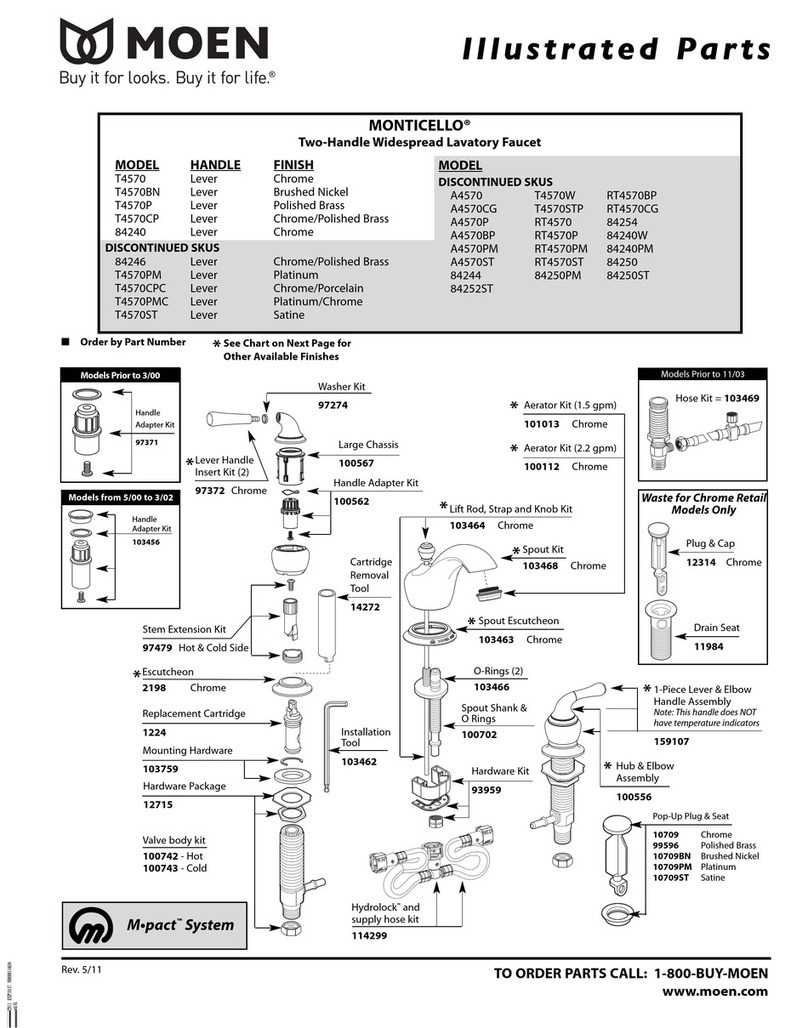 Moen Brushed Nickel 6600BN Setup guide