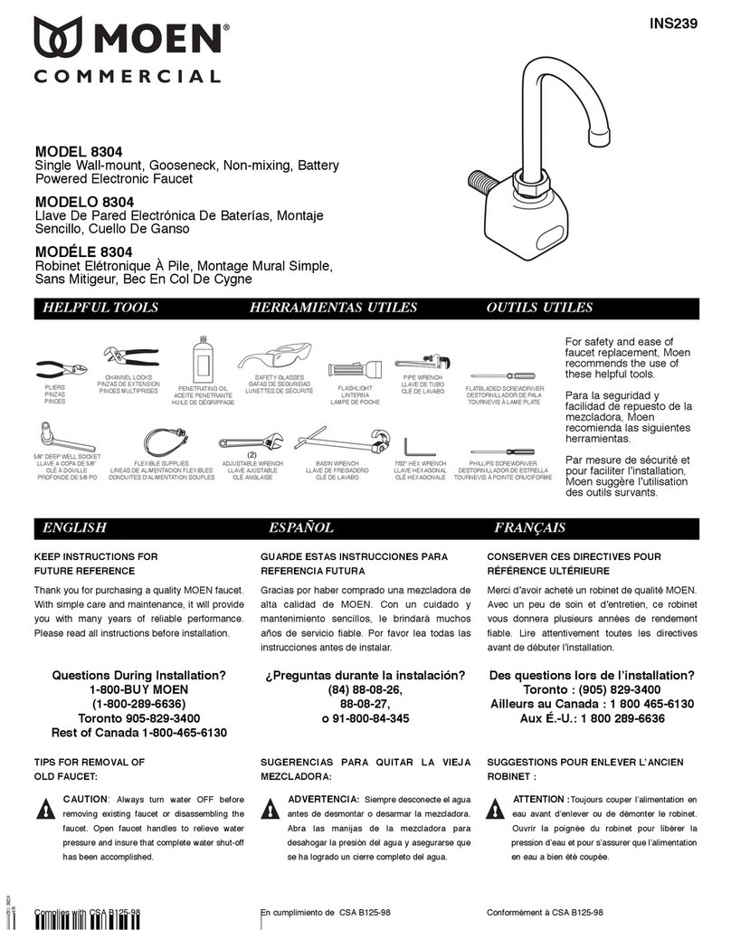 Moen 8304 Operational manual Moen 8304 Operational manual