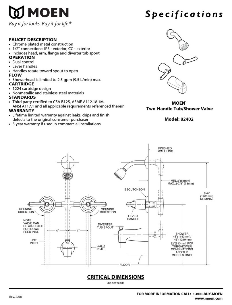 Moen 82402 User manual Moen 82402 User manual