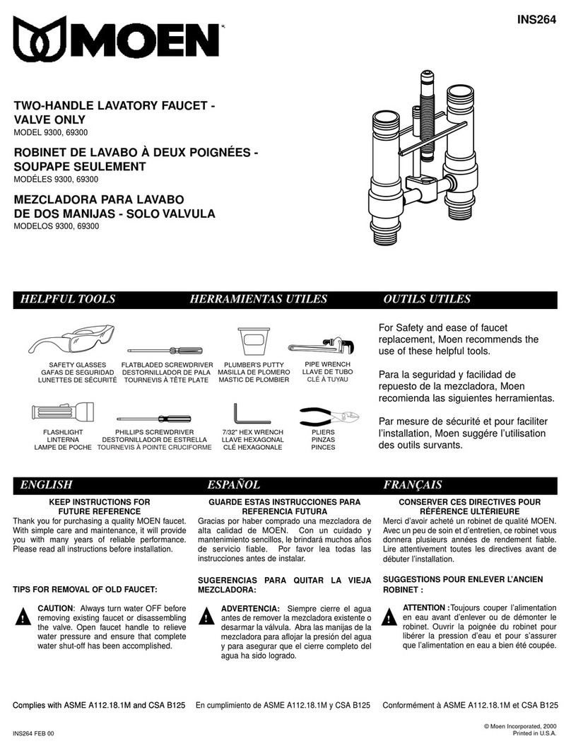 Moen 9300 User manual