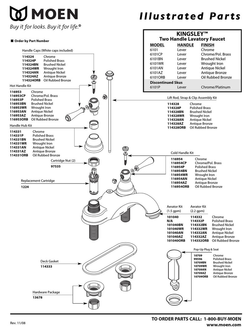 Moen Antique Bronze 6101AZ Setup guide