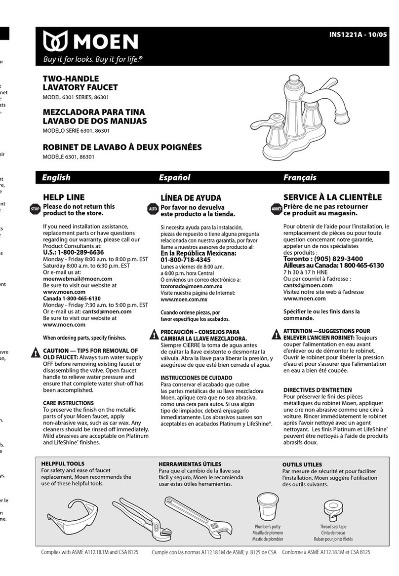 Moen 86301 manual