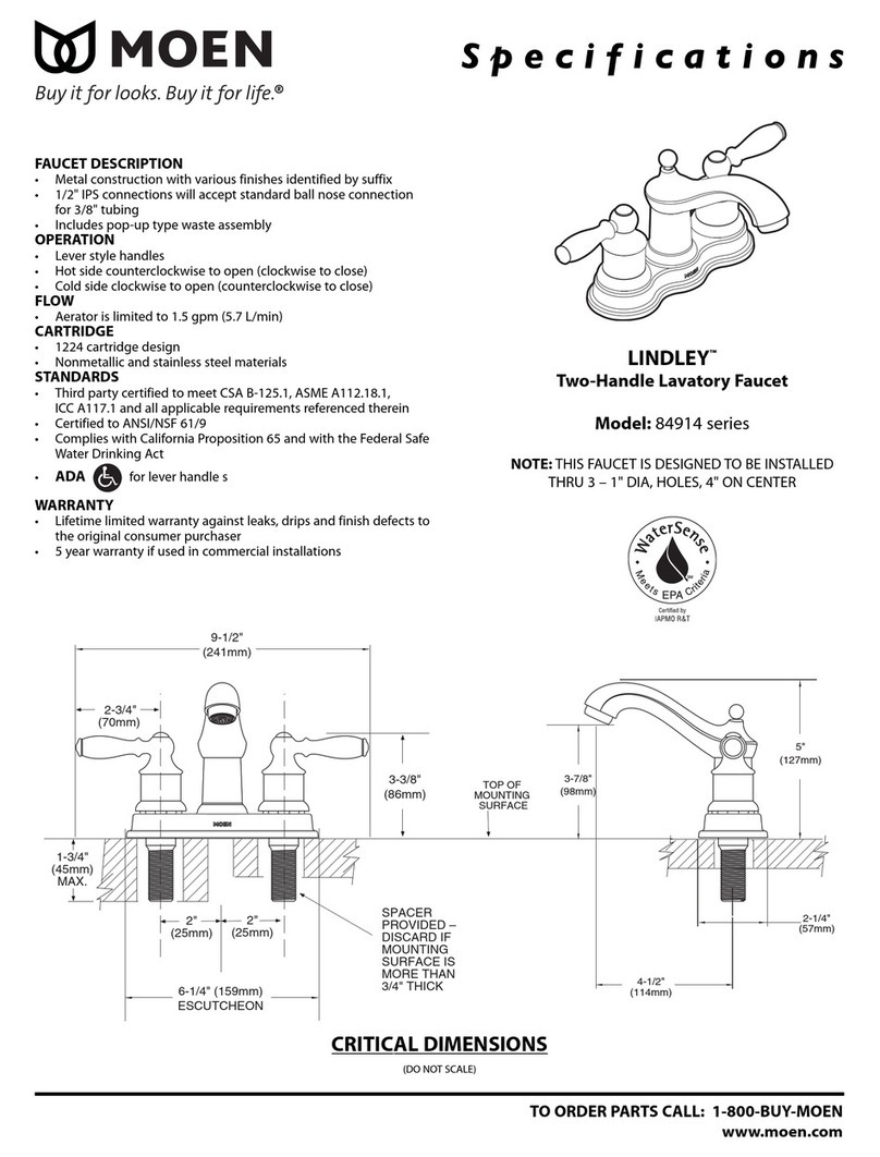 Moen 84914 series Specifications