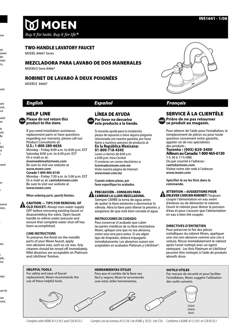 Moen 84667 Series manual