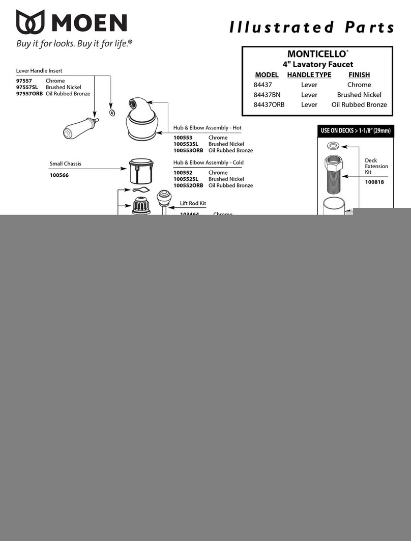 Moen MONTICELLO 84437ORB Setup guide Moen MONTICELLO 84437ORB Setup guide
