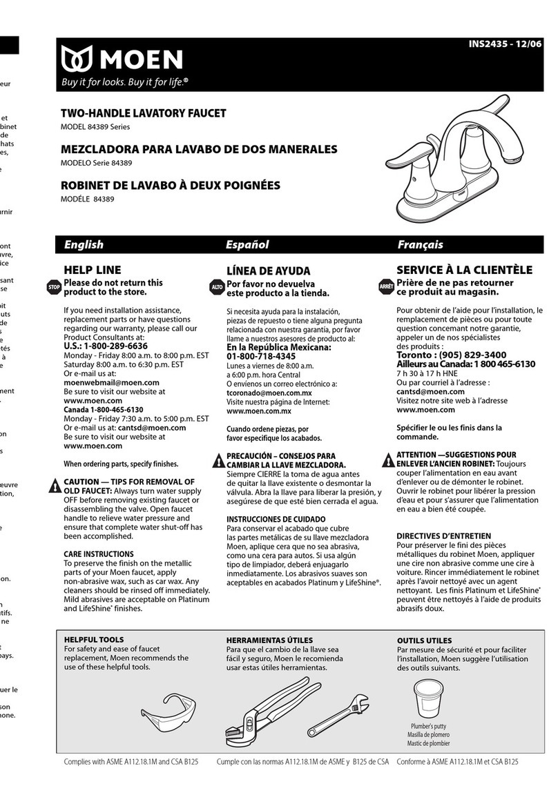 Moen 84389 Series User manual