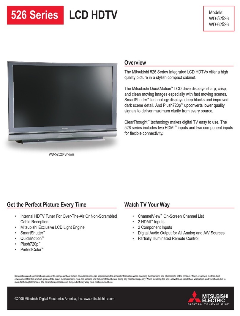 Mitsubishi WD-62526 User manual