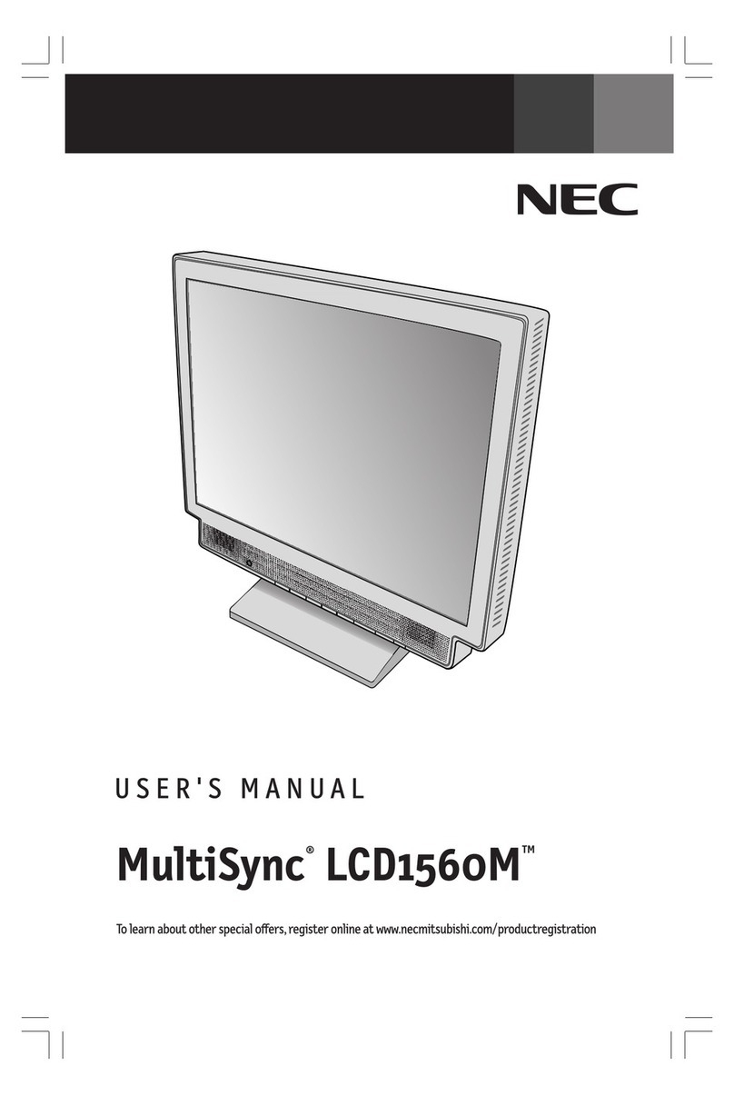 NEC LCD1560M - MultiSync - 15" LCD Monitor User manual