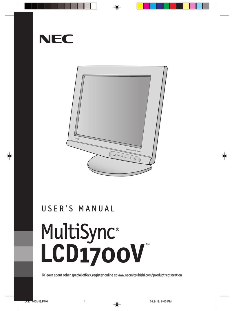 NEC LCD1700V - MultiSync - 17" LCD Monitor User manual